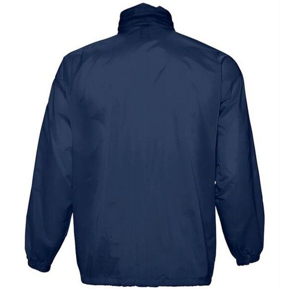 SOLS Unisex Mens /Womens Surf Windbreaker Lightweight Outdoor Jacket /Coat / Nav - Picture 4 of 5